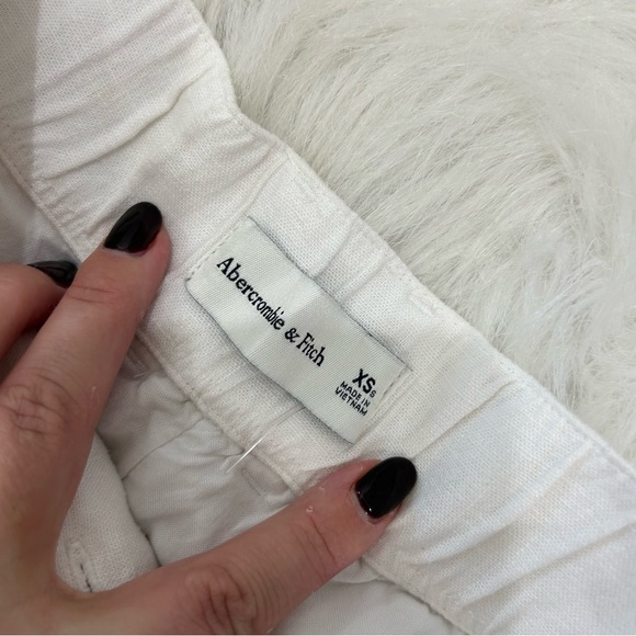 Abercrombie Linen Cropped Trousers XS short - Picture 6 of 8